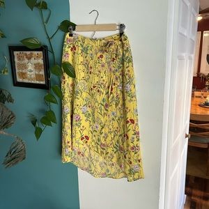 Yellow Floral Loft Skirt